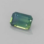 0.633ct Emerald Cut Bi-Colour Sapphire, view 2