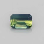 0.666ct Emerald Cut Bi-Colour Sapphire, view 1