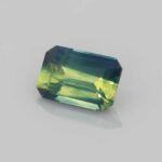 0.666ct Emerald Cut Bi-Colour Sapphire, view 2