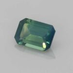 0.87ct Emerald Cut Bi-Colour Sapphire, view 2