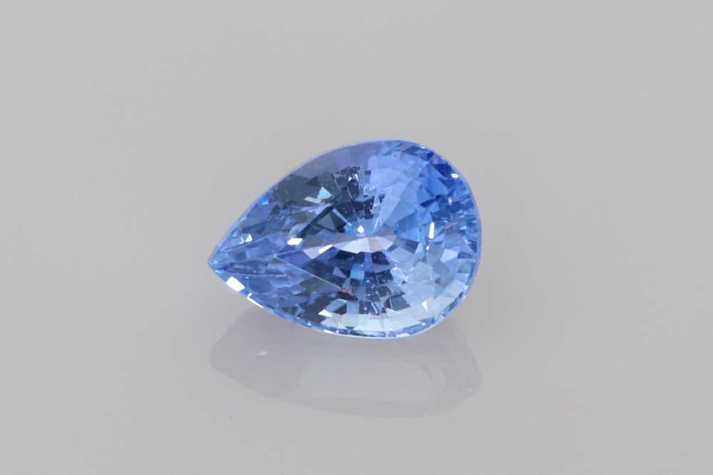 0.567ct Pear Shape Blue Sapphire