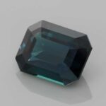 4.59ct Emerald Cut Teal Sapphire, view 2