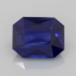 3.57ct Emerald Cut Blue Sapphire, view 1