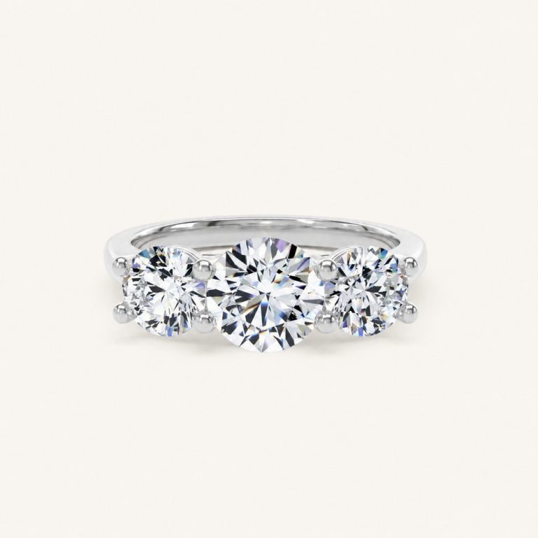 Platinum trilogy engagement ring