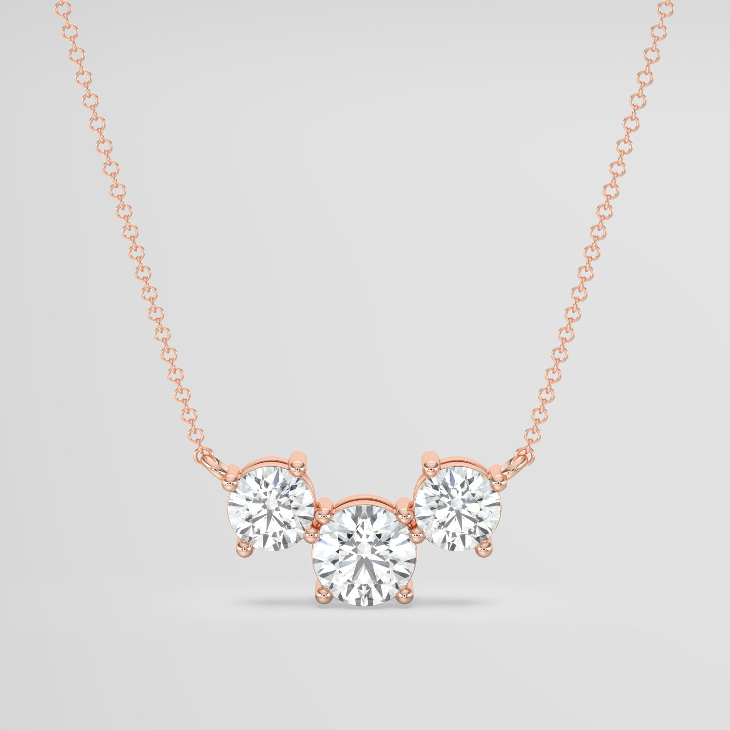 Round Brilliant Diamond Trilogy Pendant
