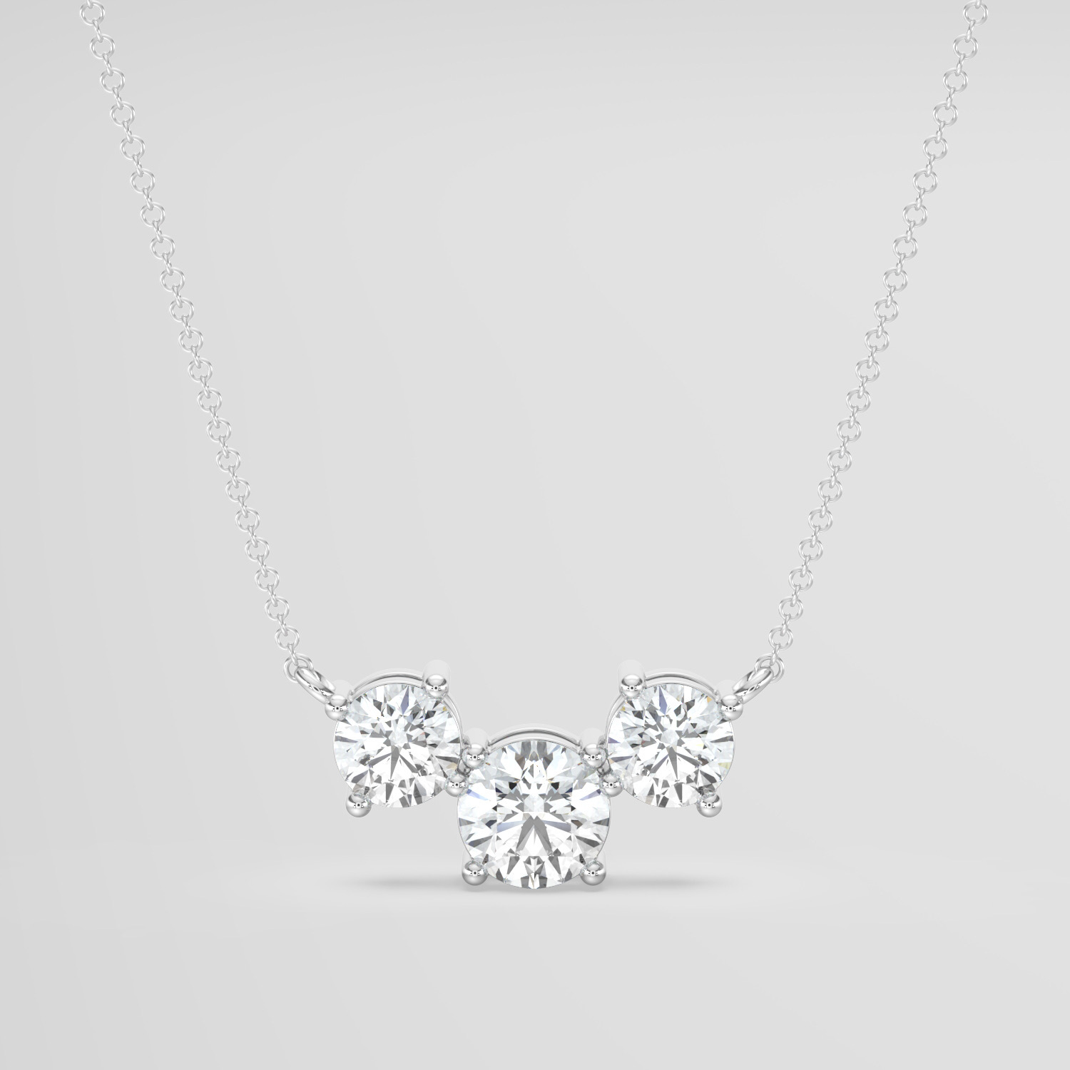 Round Brilliant Diamond Trilogy Pendant
