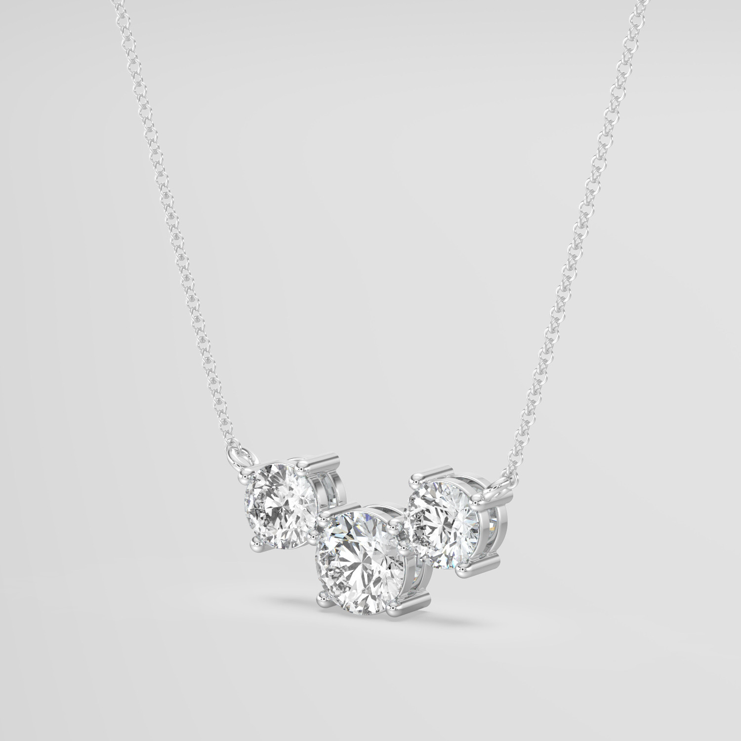 Round Brilliant Diamond Trilogy Pendant