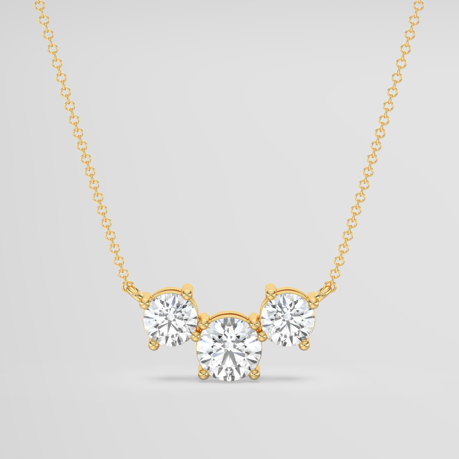 Round Brilliant Diamond Trilogy Pendant