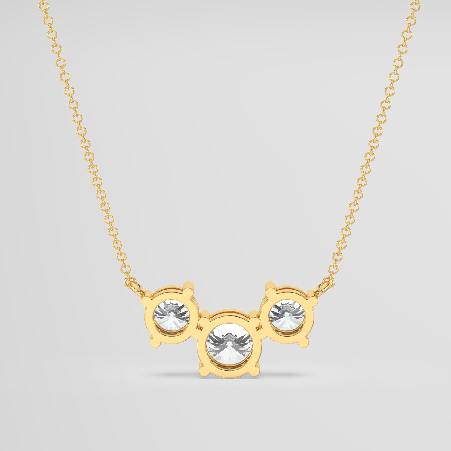 Round Brilliant Diamond Trilogy Pendant