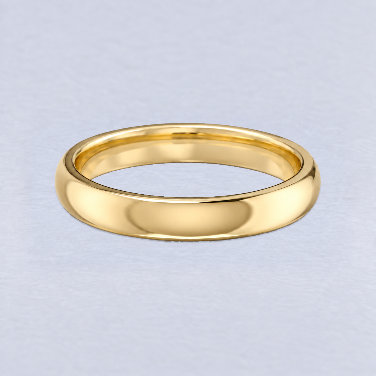 3mm Cushion Wedding Band, plain in 9ct Yellow Gold