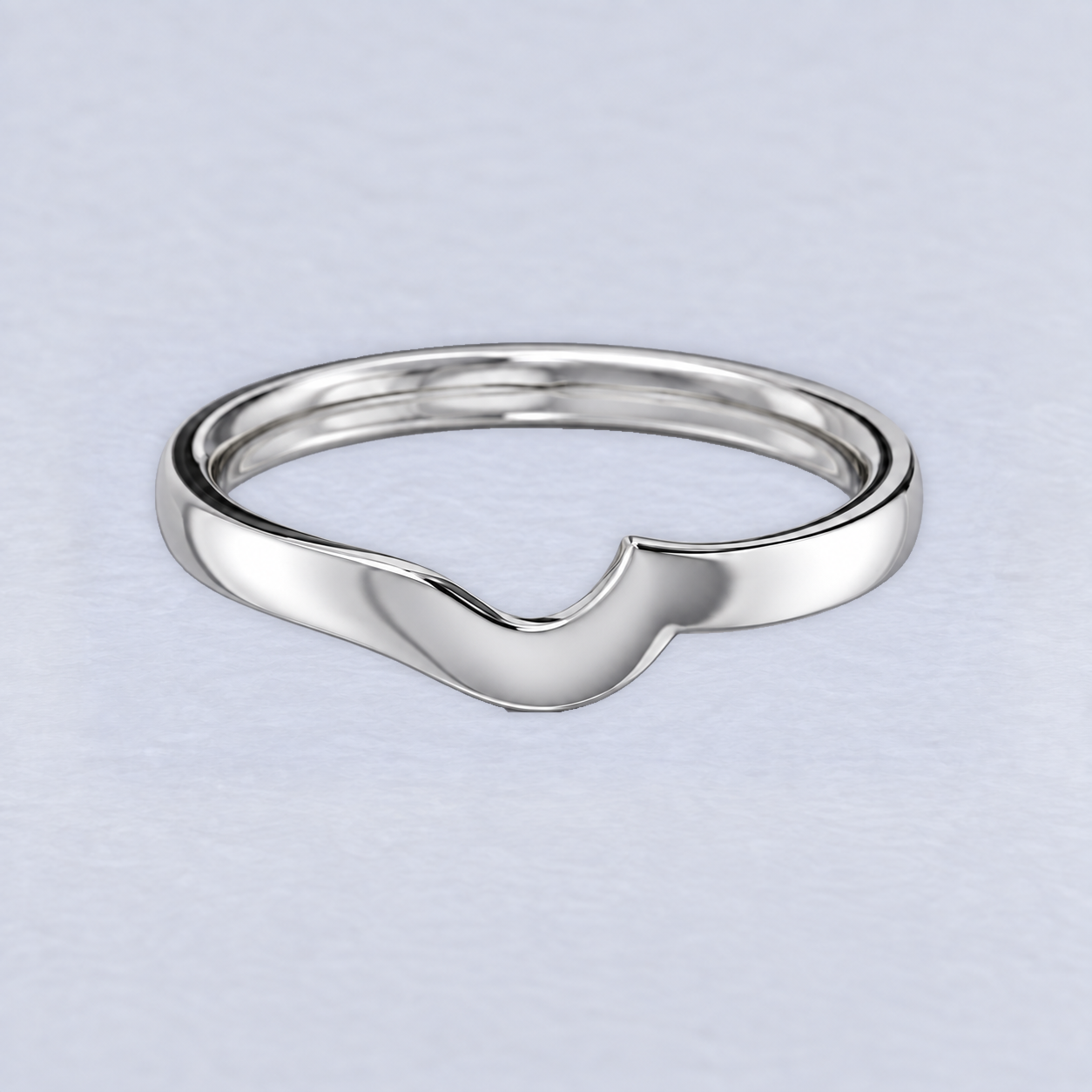 2.4mm Contour Wedding Band in Platinum