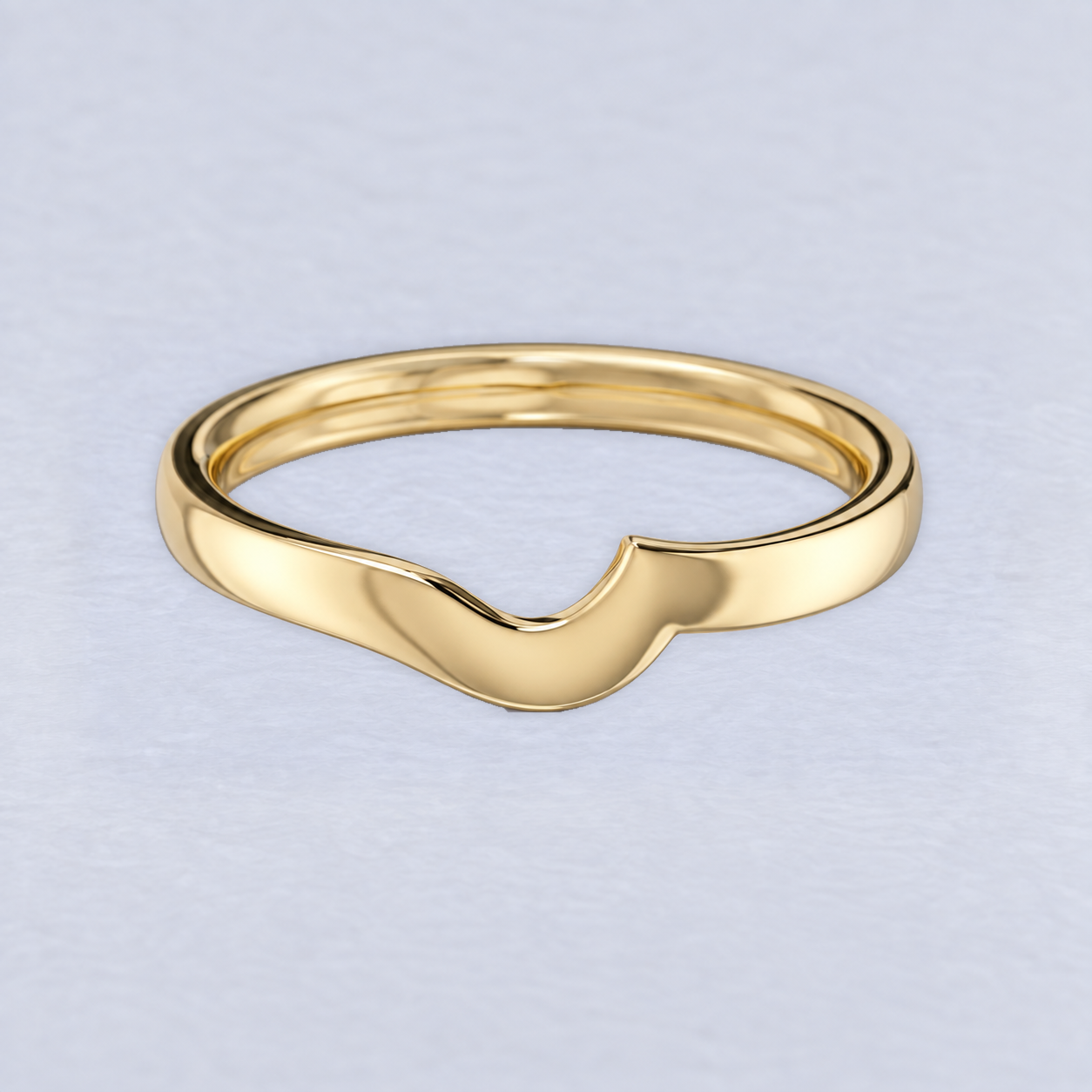 2.4mm Turner Contour Wedding Band, shaped in 9ct Yellow Gold