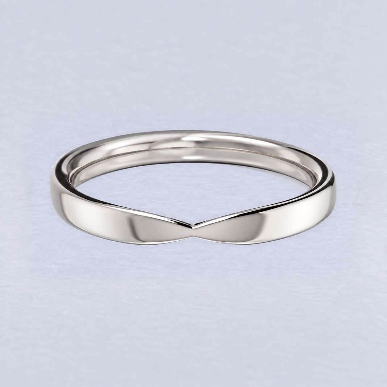 2.4mm Pinch Wedding Band, Pinch, Plain band in Platinum