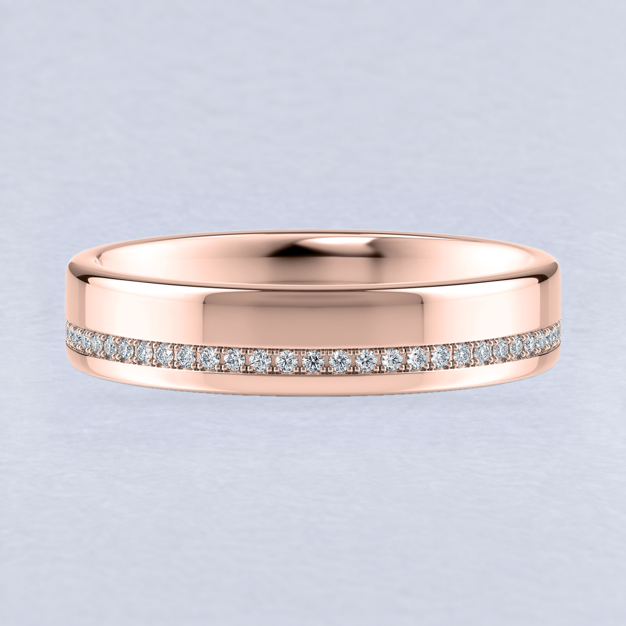5mm Off-Centre Diamond Wedding Band