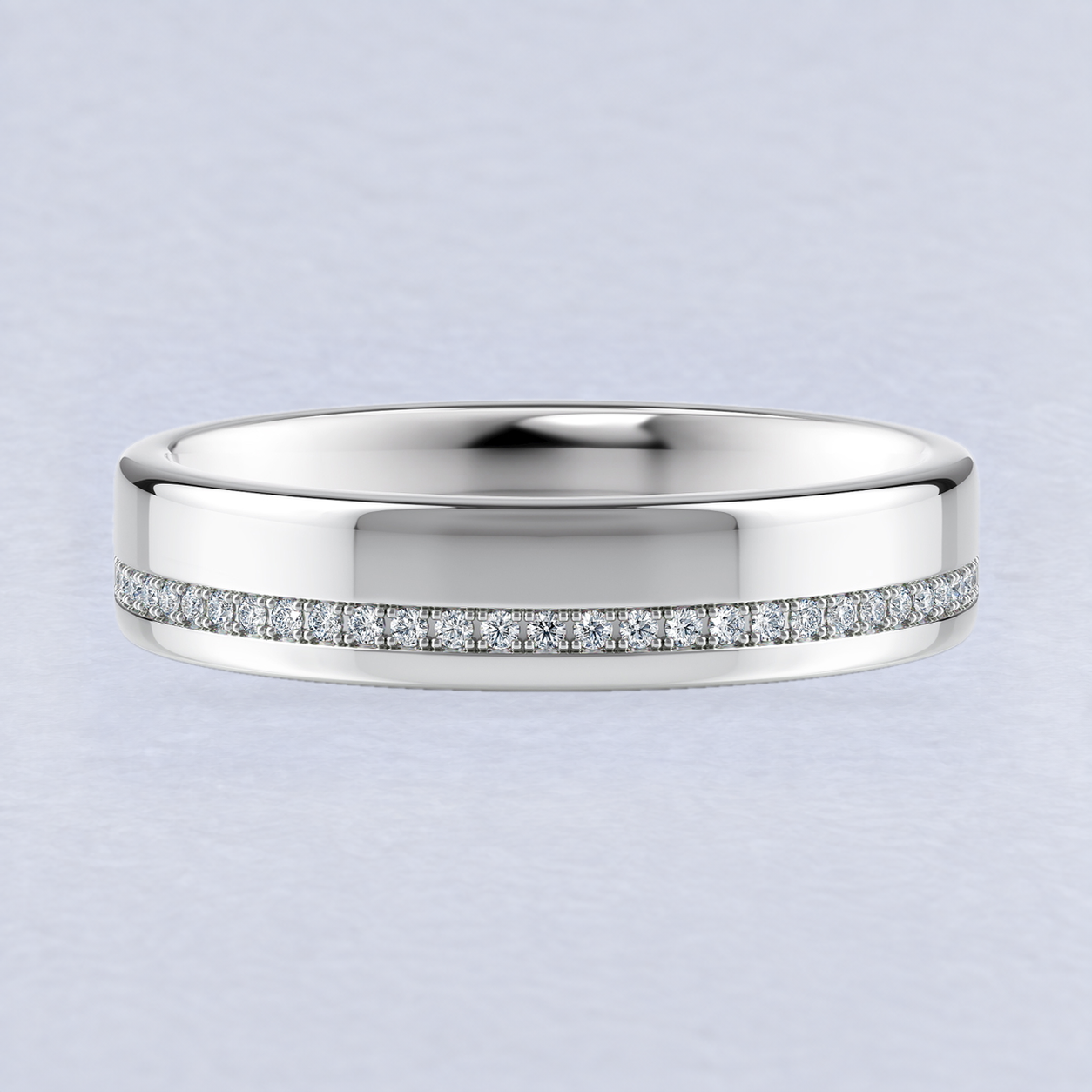 5mm Off-Centre Diamond Wedding Band