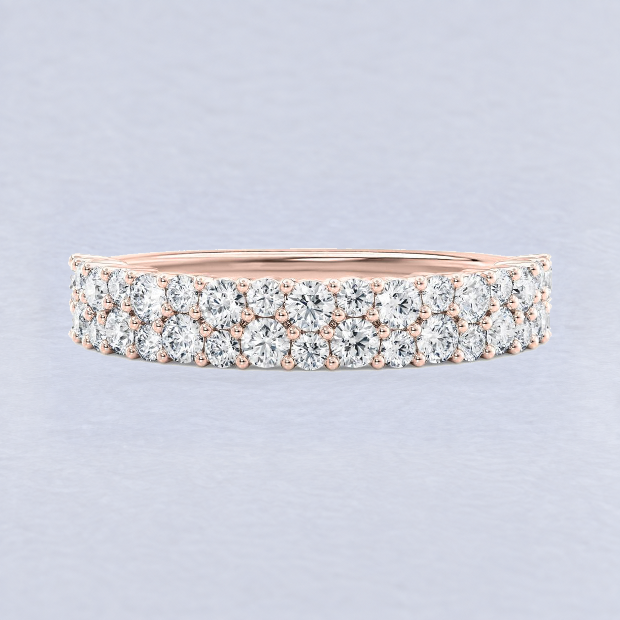 3.5mm Mixed Size Pavé Diamond Wedding Band