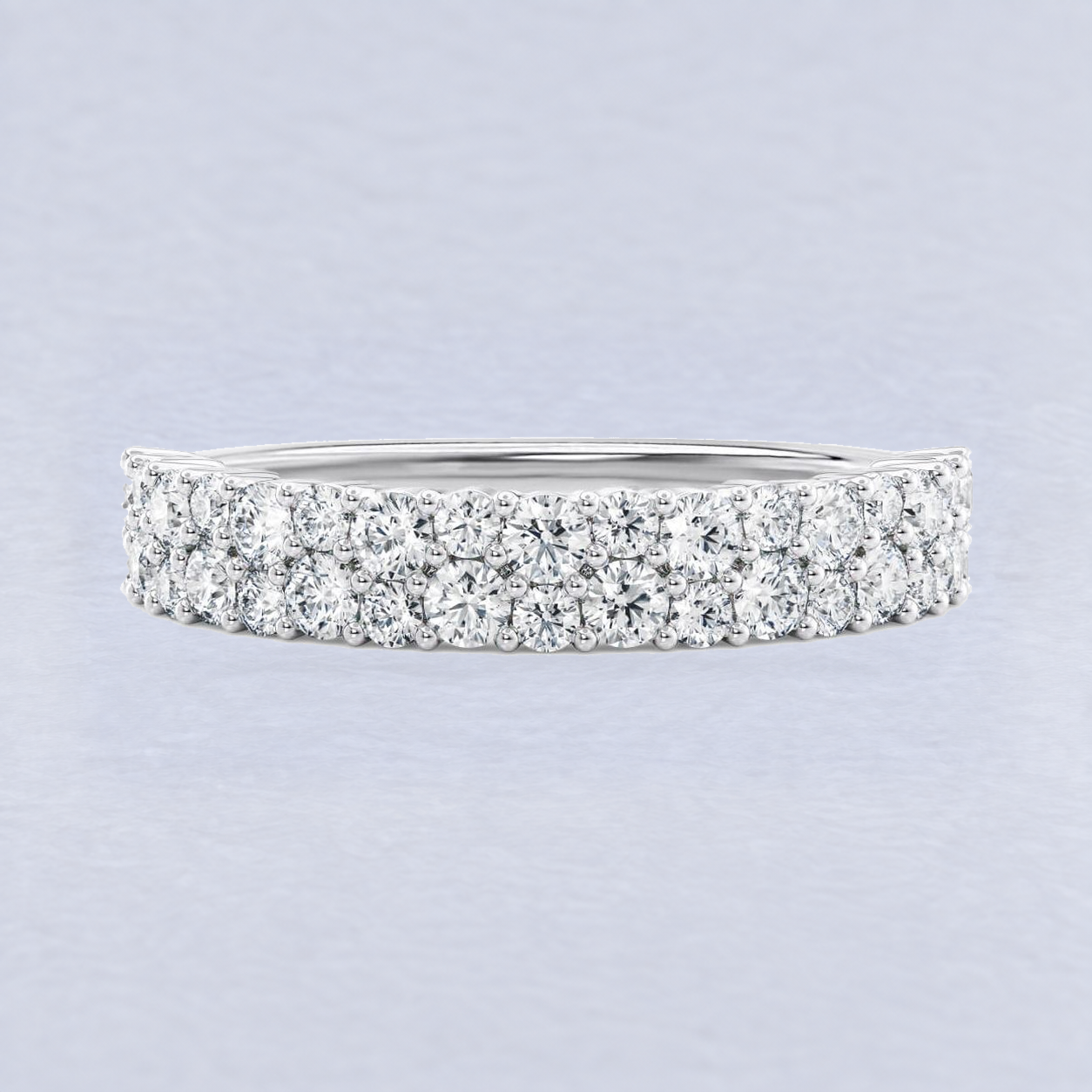 3.5mm Mixed Size Pavé Diamond Wedding Band