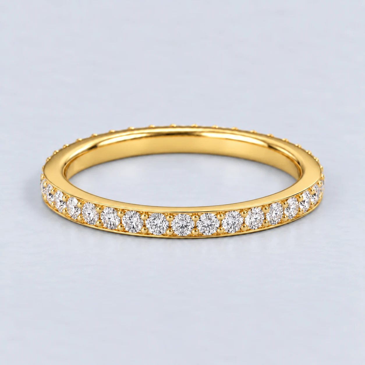2mm Pavé Set Diamond Eternity Ring, full eternity in 9ct Yellow Gold