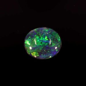 0.51ct Cabochon Oval Black Opal