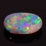 2.45ct Cabochon Oval Black Opal, view 2