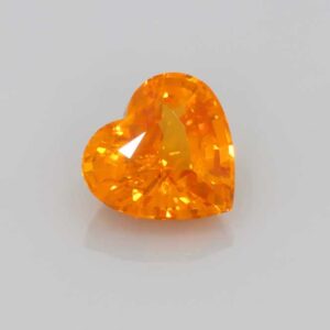 2.03ct Heart Orange Sapphire