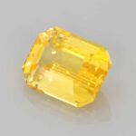 3.69ct Emerald Cut Yellow Sapphire, view 2
