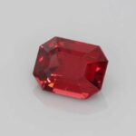 3.51ct Emerald Cut Red Garnet, view 2